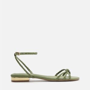 Green Strappy Flat Sandals